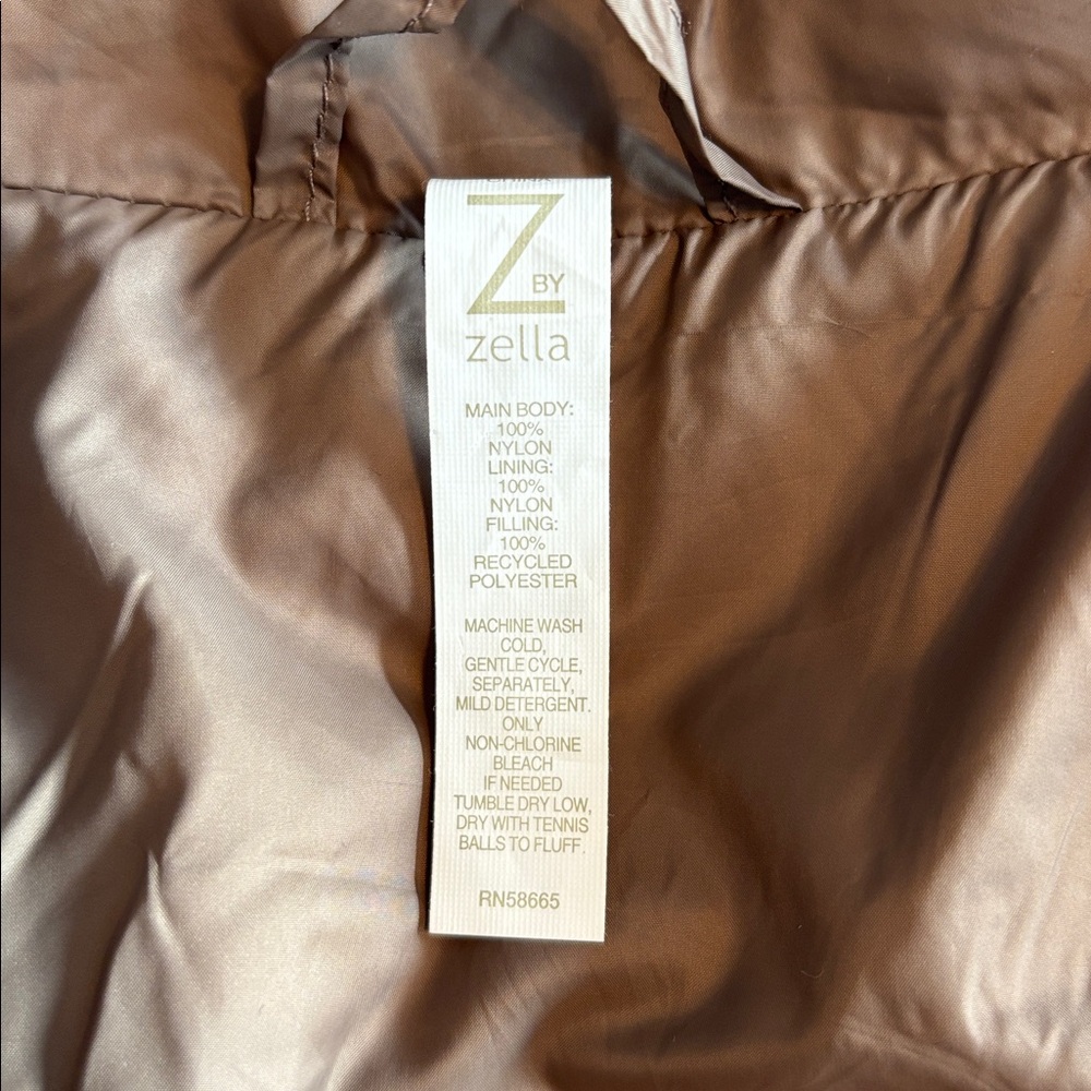 Zella Chocolate Brown Puffer Vest - Picture 3 of 3